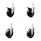 Service Caster 4 Inch Soft Rubber Swivel 7/8 Inch Square Stem Caster Total Lock Brakes, 2PK SCC-SQTTL20S414-SRS-78-2-S-2 - alternate 1